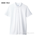 Marca Solid Cotton Lapeel Mesh Business Polo Shirt